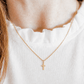 Necklace - Catherine Cross Gold - LINNY CO WholesaleNecklaces
