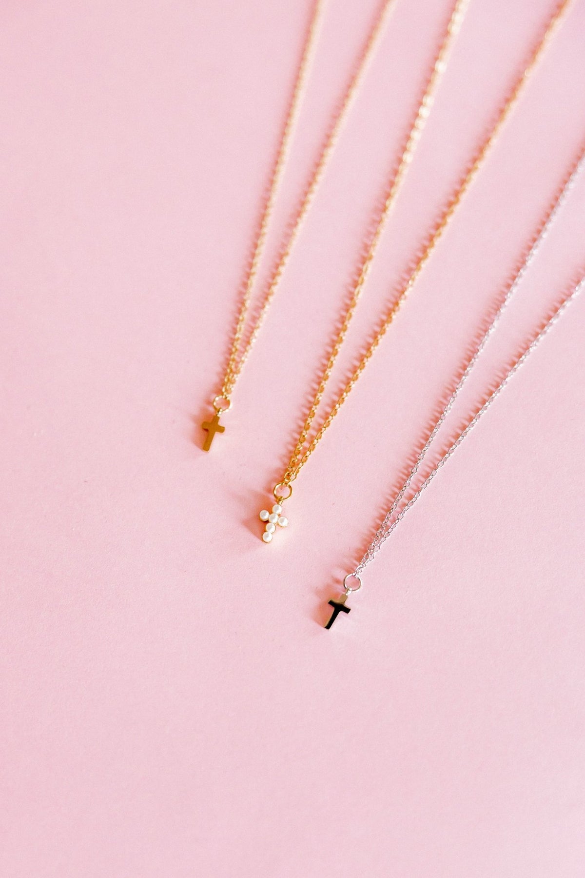 Necklace - Catherine Cross Gold - LINNY CO WholesaleNecklaces