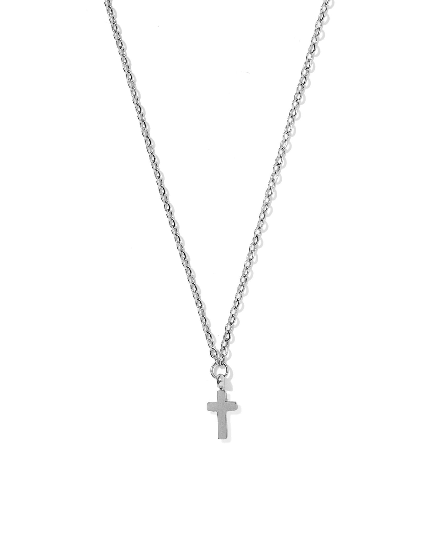 Necklace - Catherine Cross Silver - LINNY CO Wholesale