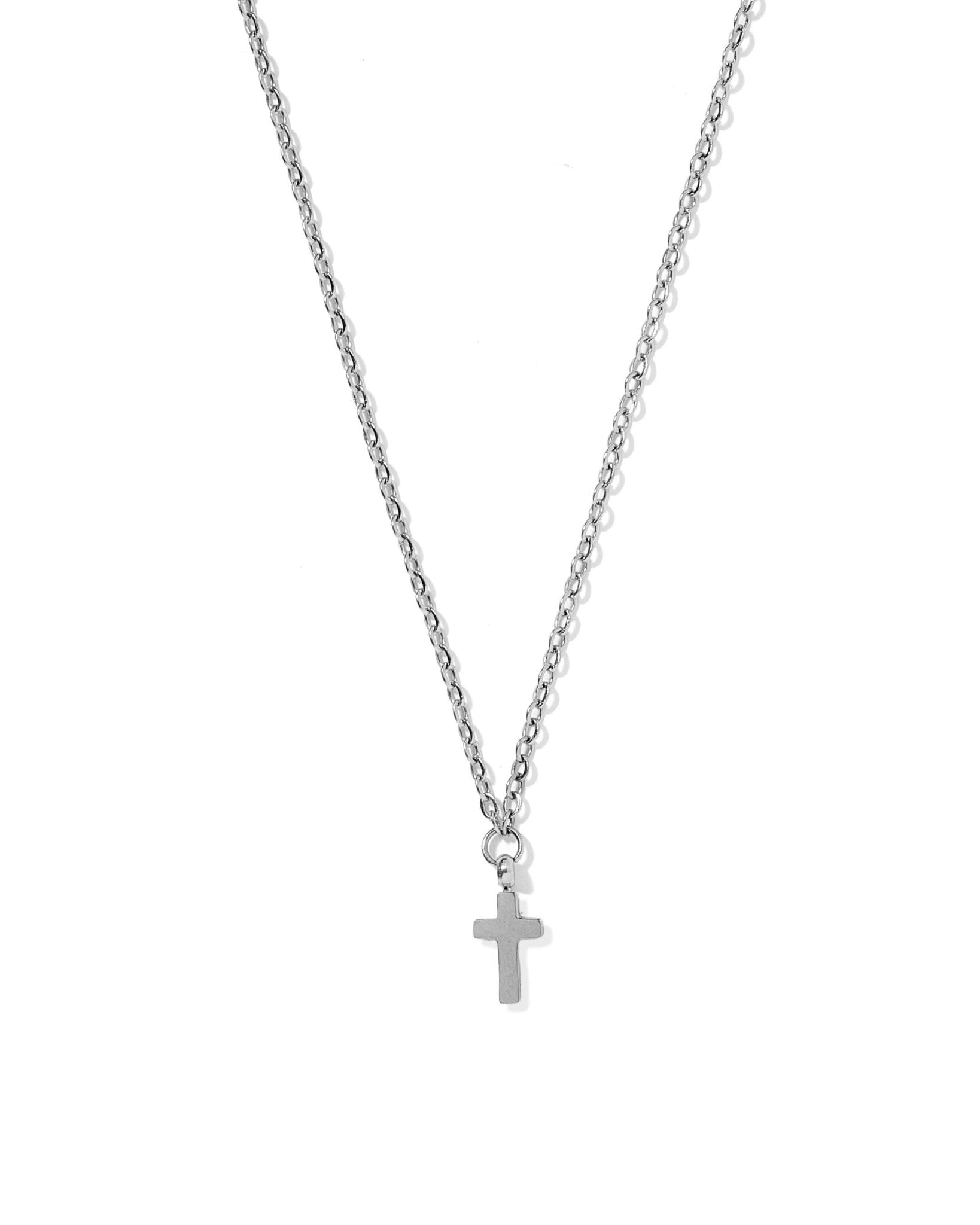 Necklace - Catherine Cross Silver - LINNY CO Wholesale