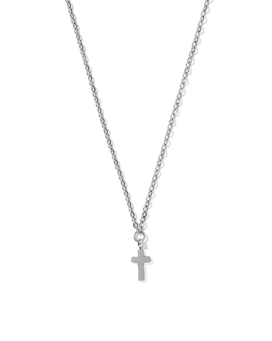 Necklace - Catherine Cross Silver - LINNY CO WholesaleNecklaces