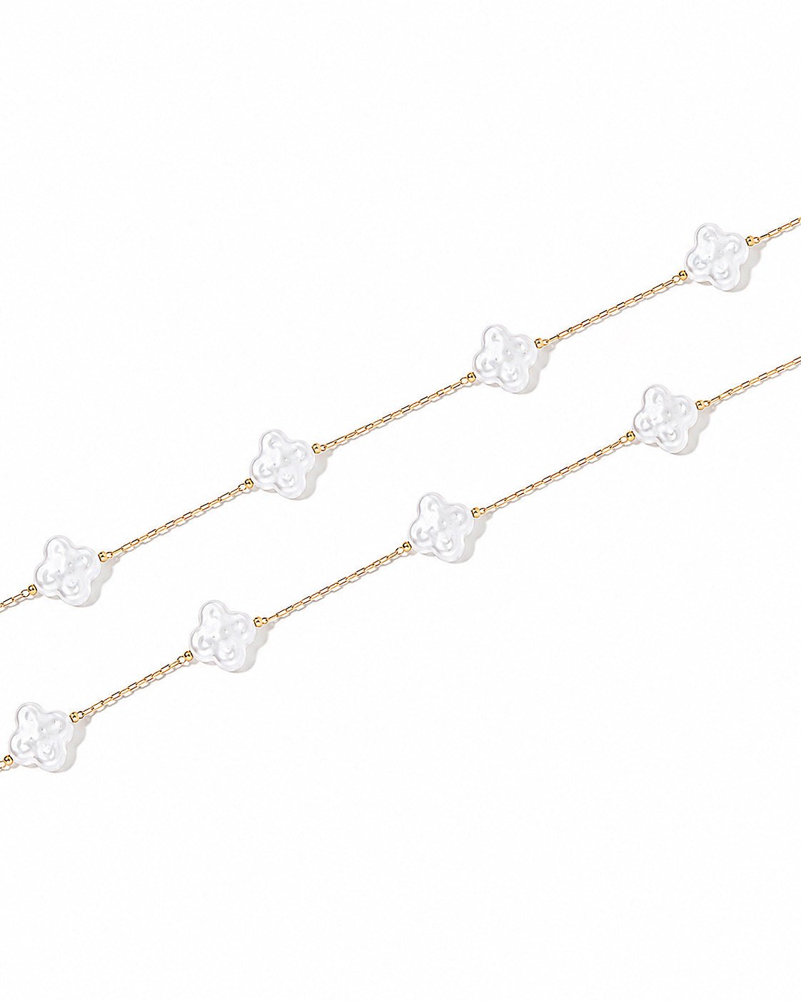 Necklace - Corrie Clover Pearl - LINNY CO WholesaleStuds