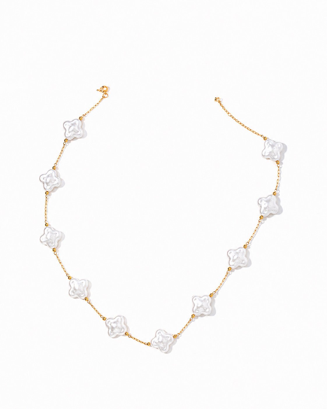 Necklace - Corrie Clover Pearl - LINNY CO WholesaleStuds