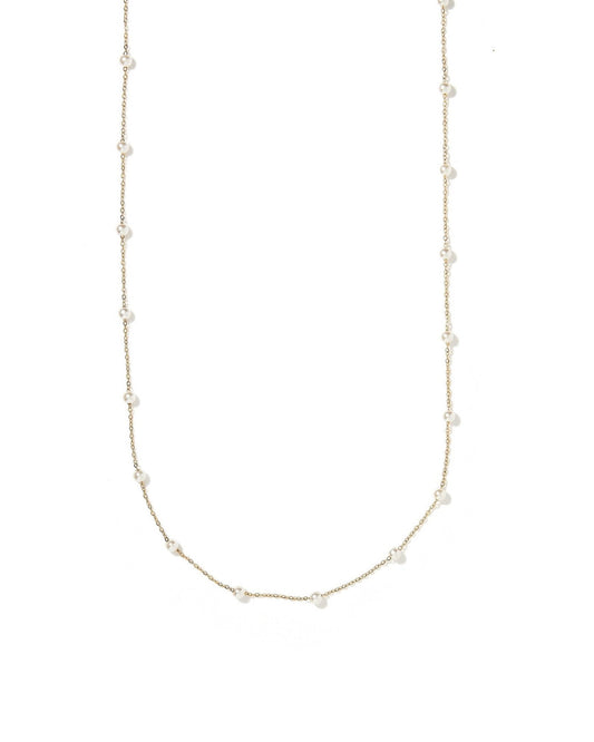 Necklace - Dabney Pearl Gold - LINNY CO WholesaleMetals