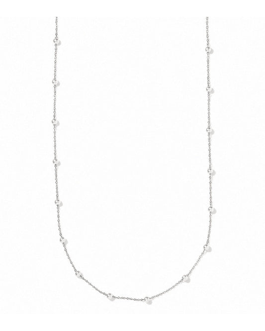 Necklace - Dabney Pearl Silver - LINNY CO Wholesale
