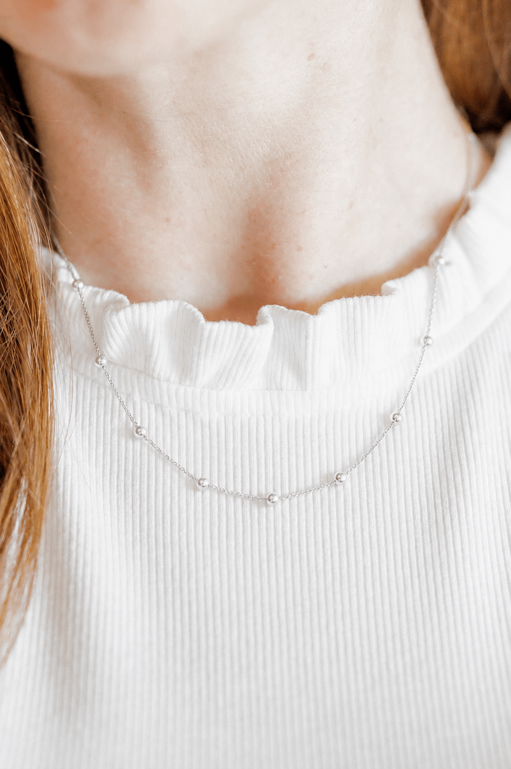 Necklace - Dabney Pearl Silver - LINNY CO Wholesale