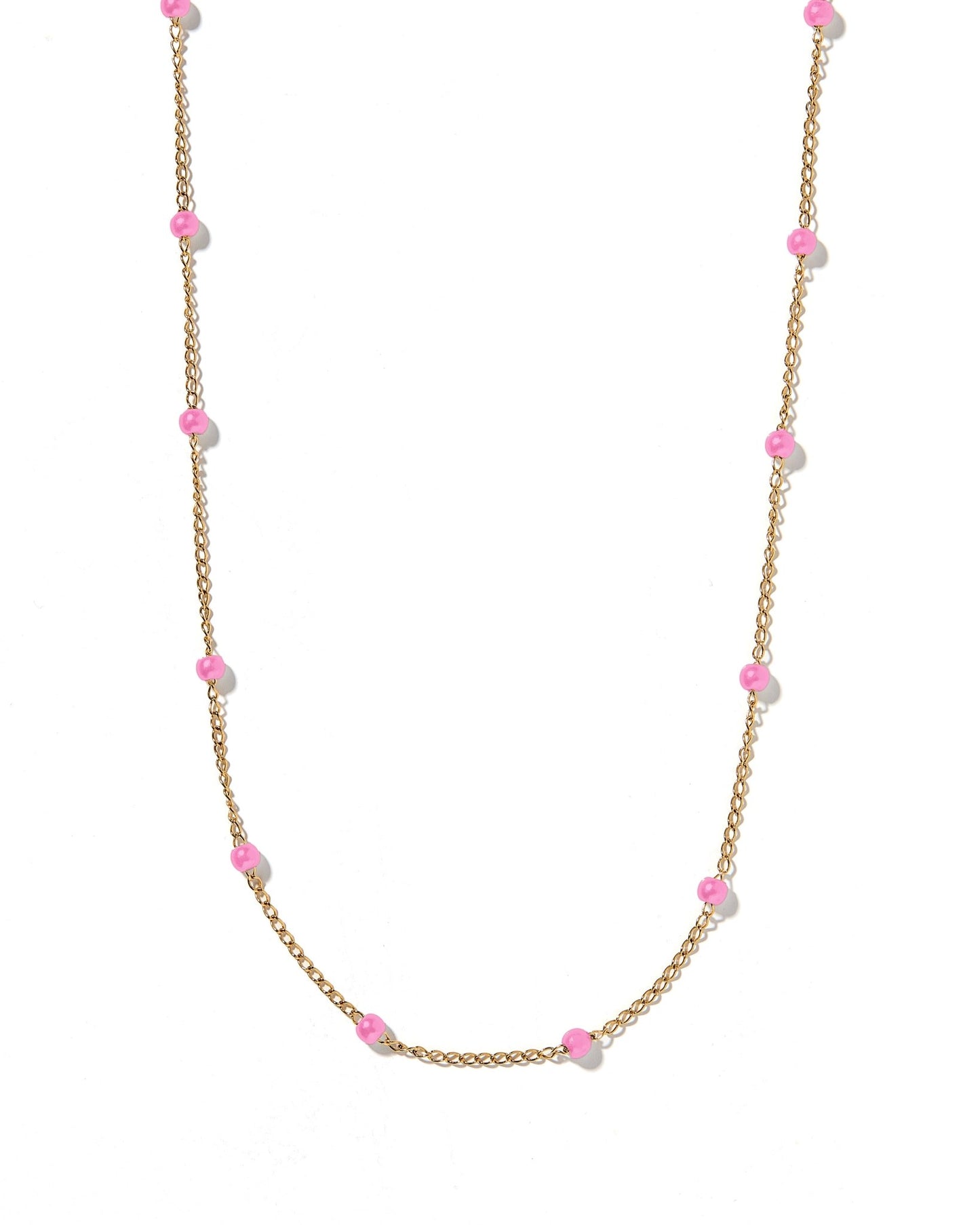 Necklace - Dabney Pink - LINNY CO WholesaleMetals