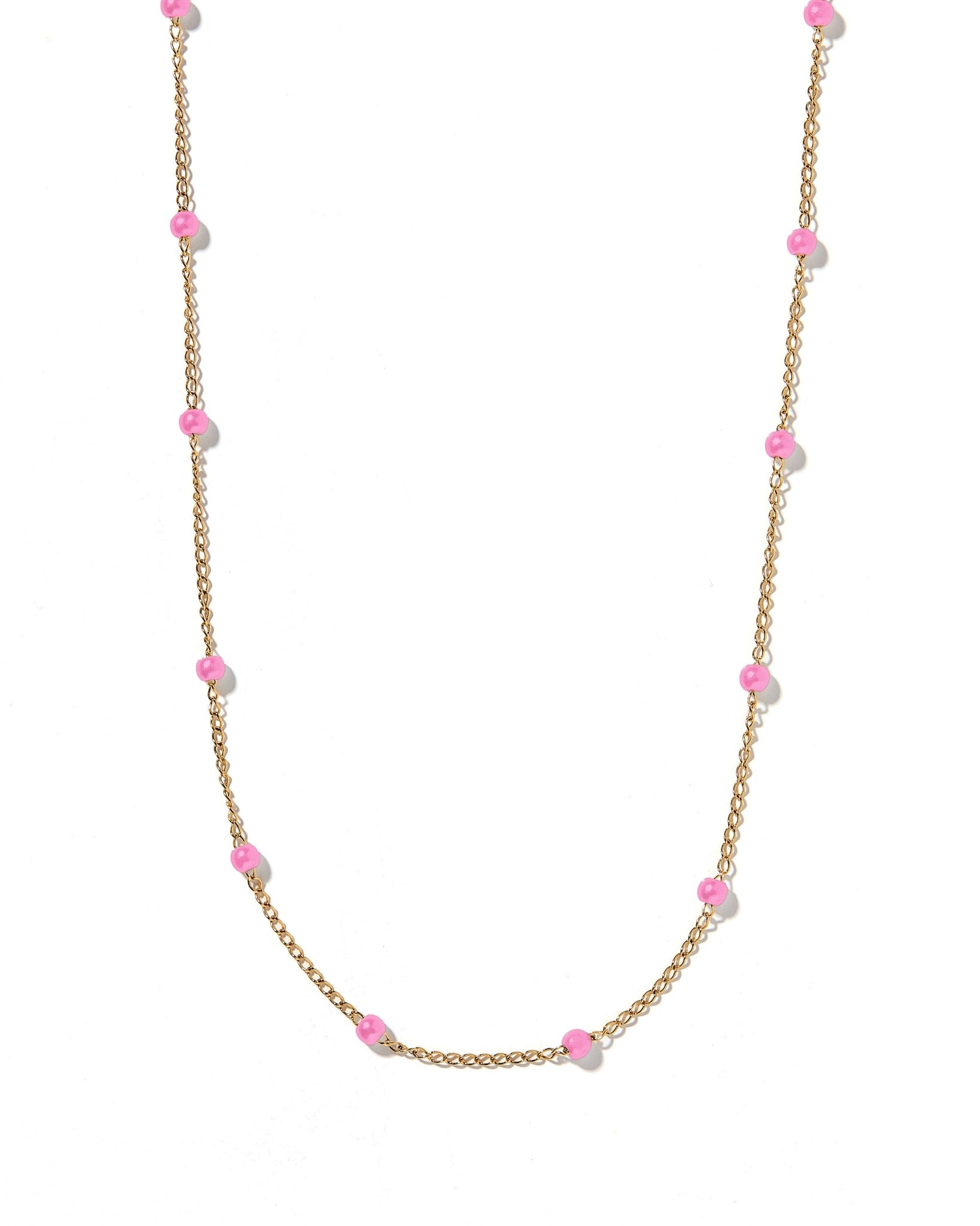 Necklace - Dabney Pink - LINNY CO WholesaleMetals