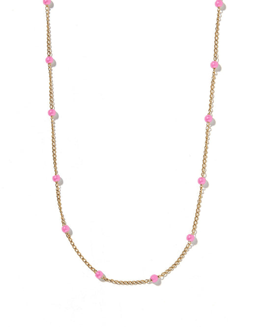 Necklace - Dabney Pink - LINNY CO WholesaleMetals