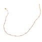 LINNY CO Dabney Pink necklace for kids & little girls — hypoallergenic, waterproof stainless steel, detail.