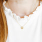 Necklace - Fleur - de - lis CZ Gold - LINNY CO Wholesalenecklaces