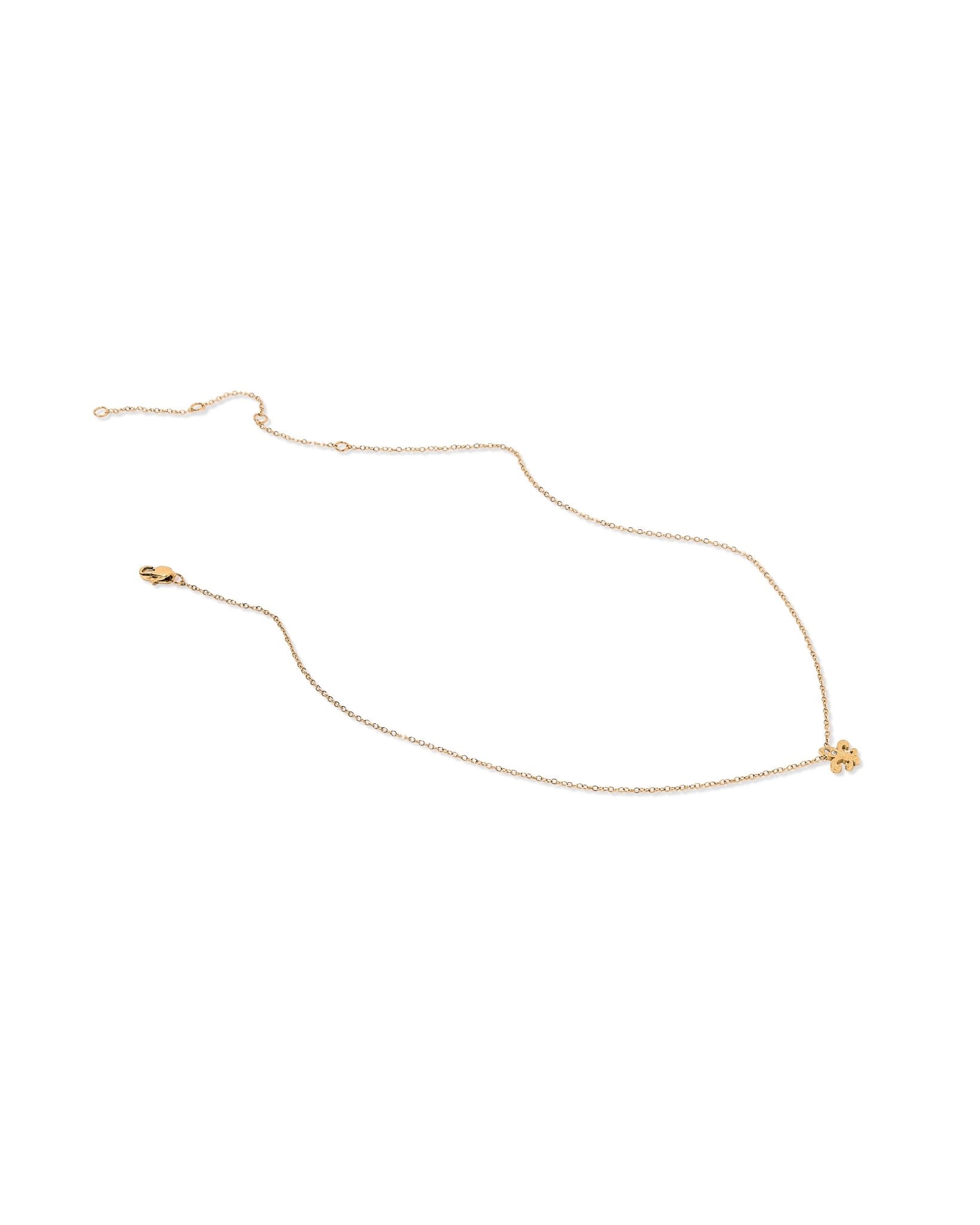 Necklace - Fleur - de - lis CZ Gold - LINNY CO Wholesalenecklaces