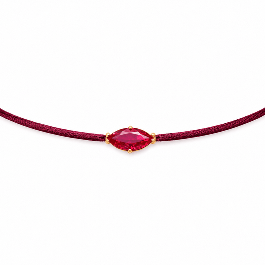 Necklace - Frankie Maroon - LINNY CO WholesaleNecklaces