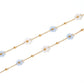 Necklace - Gracie Flower Blue - LINNY CO WholesaleMetals