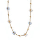 Necklace - Gracie Flower Blue - LINNY CO WholesaleMetals