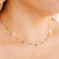 Necklace - Gracie Flower Blue - LINNY CO WholesaleMetals