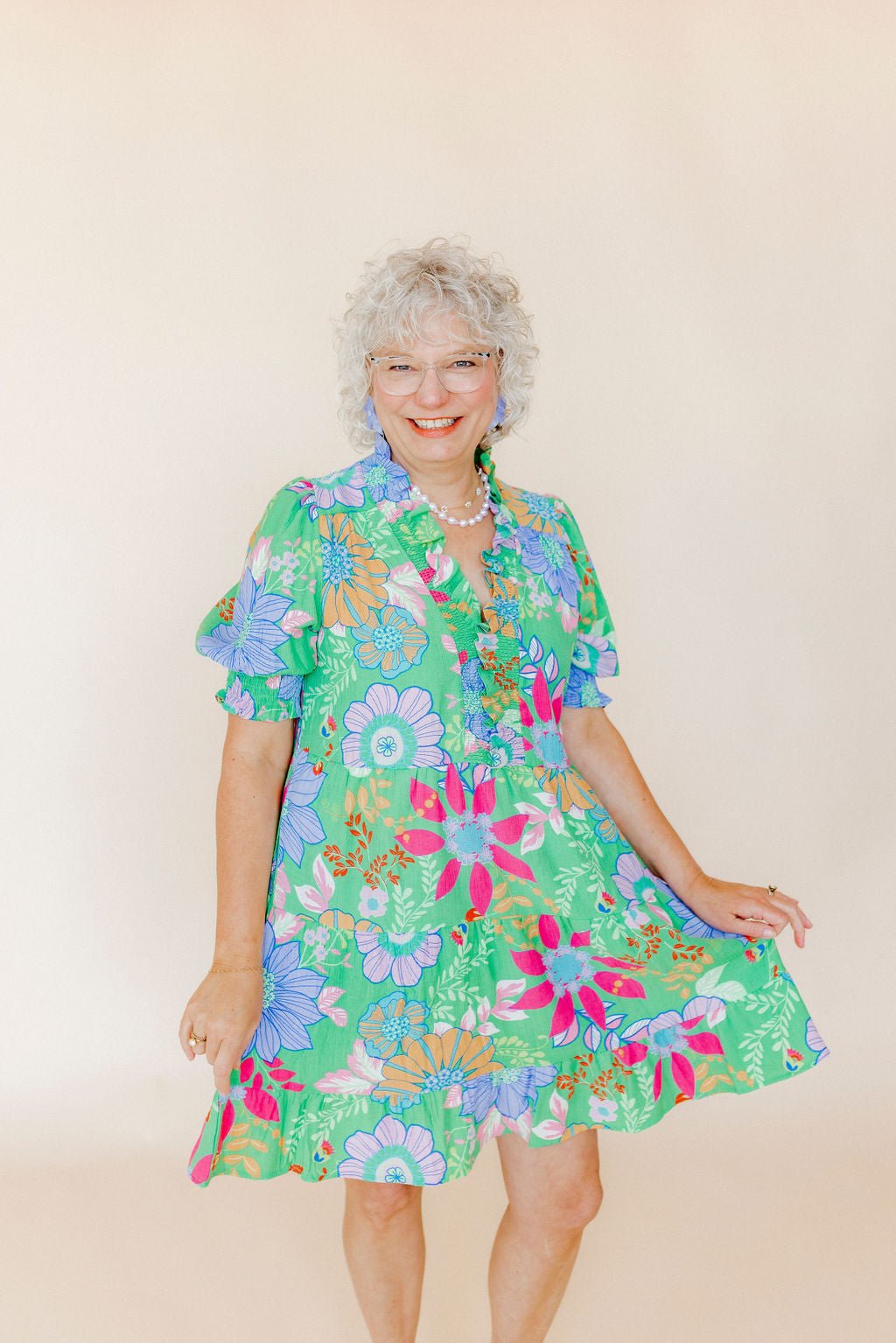 Necklace - Gracie Flower Pearl - LINNY CO WholesaleMetals