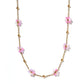 Necklace - Gracie Flower Pink Multi - LINNY CO WholesaleMetals