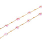 LINNY CO Gracie Flower Pink Multi necklace for kids & little girls — hypoallergenic, waterproof stainless steel, detail.