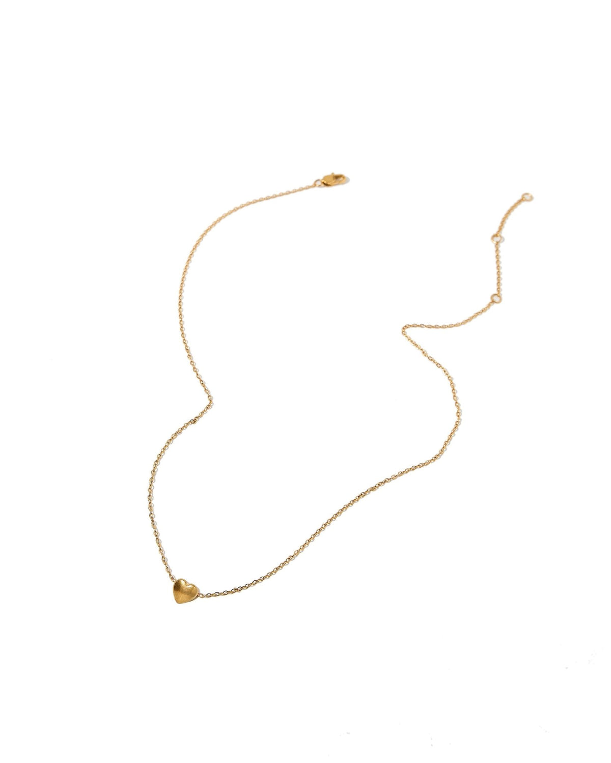 LINNY CO Hadley Gold necklace for kids & little girls — hypoallergenic, waterproof stainless steel, flat-lay styling.
