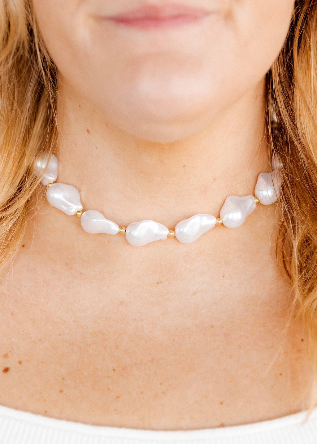 Necklace - Lana Pearl Gold - LINNY CO WholesaleMetals