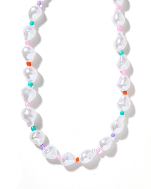 Necklace - Maris Pearl Multi Color - LINNY CO WholesaleMetals