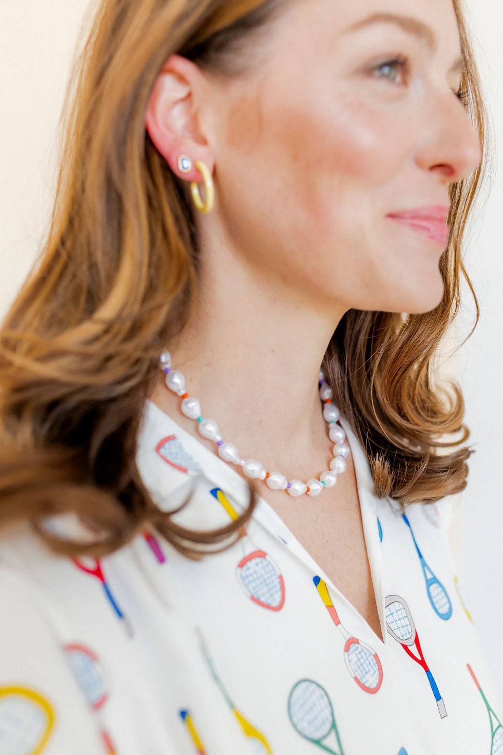 Necklace - Maris Pearl Multi Color - LINNY CO WholesaleMetals