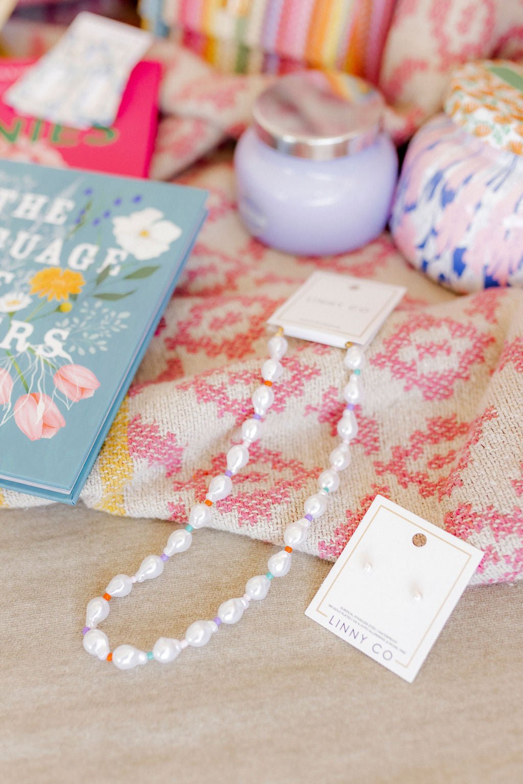 Necklace - Maris Pearl Pink Multi - LINNY CO WholesaleMetals