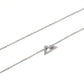 LINNY CO Mountain Silver necklace for kids & little girls — hypoallergenic, waterproof stainless steel, detail.