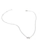 LINNY CO Mountain Silver necklace for kids & little girls — hypoallergenic, waterproof stainless steel, detail.