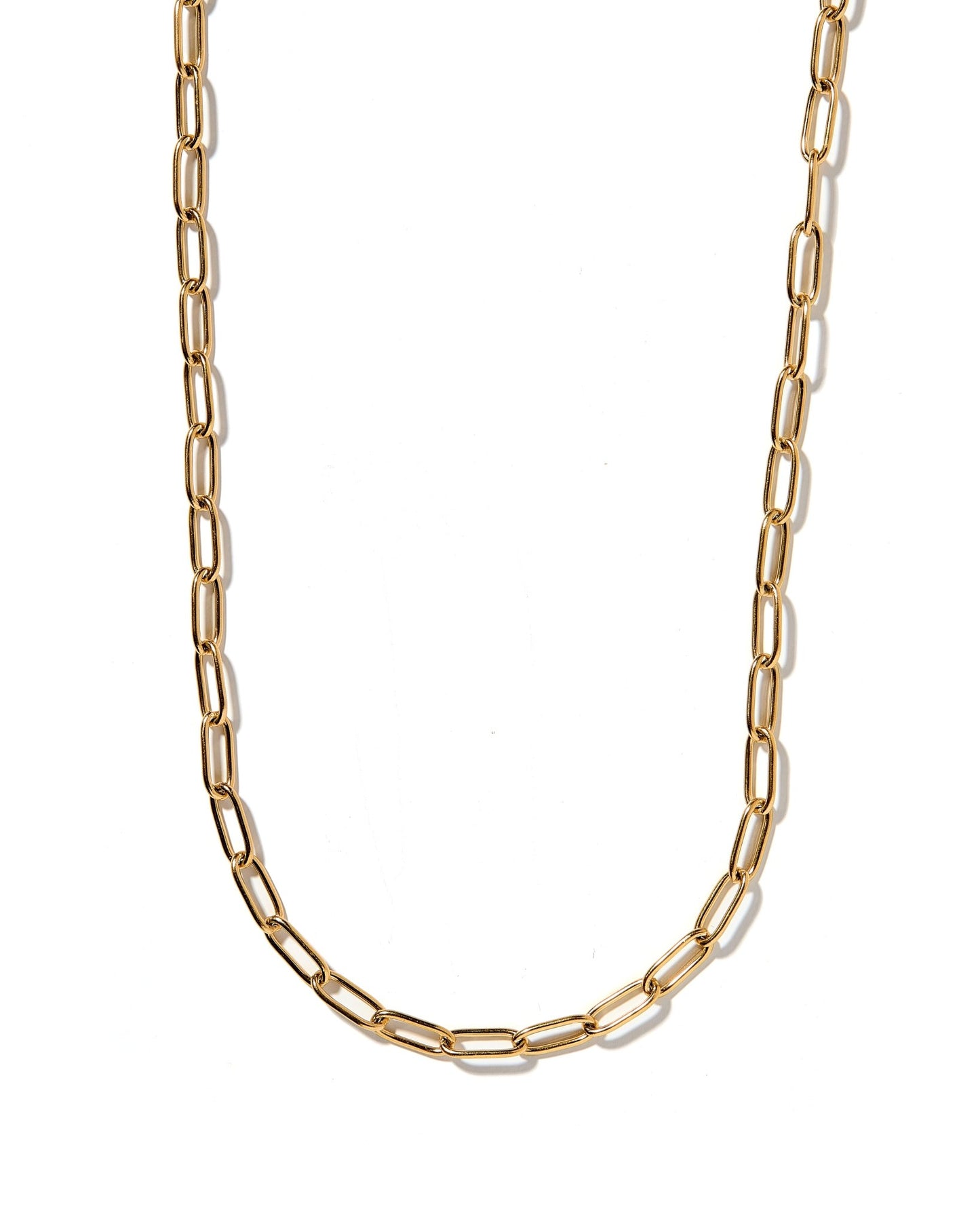 Necklace - Palmer Paperclip Gold - LINNY CO WholesaleMetals