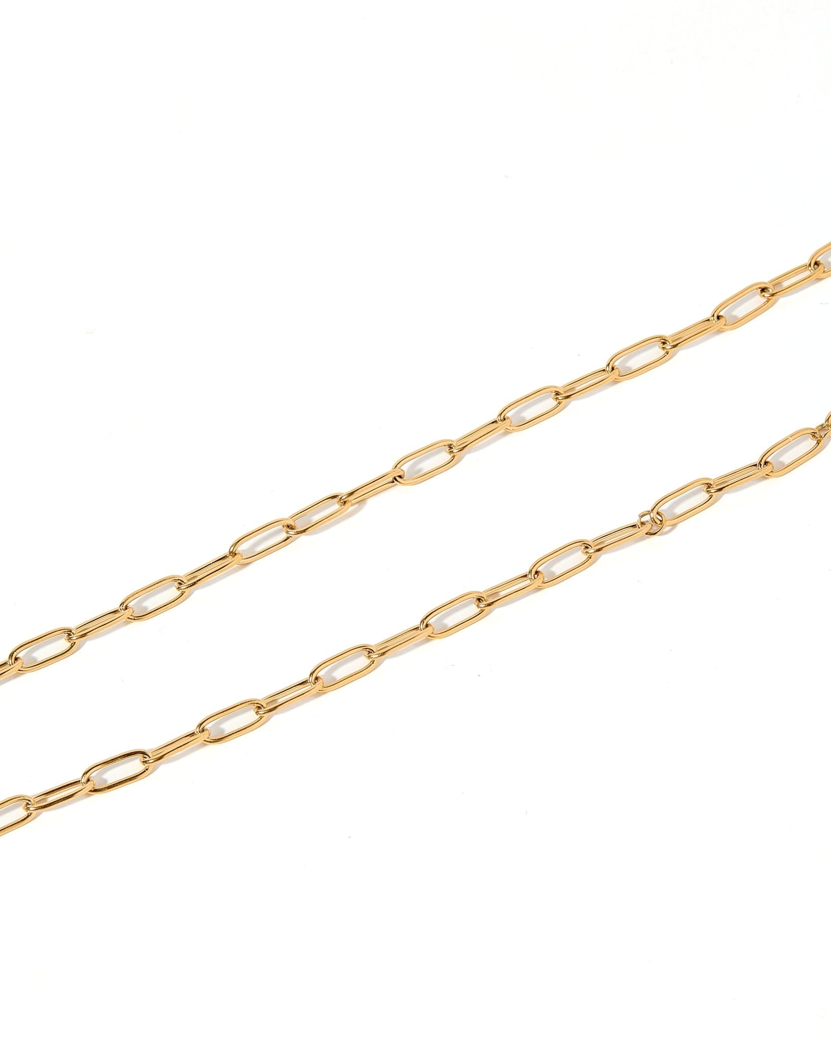 Necklace - Palmer Paperclip Gold - LINNY CO WholesaleMetals