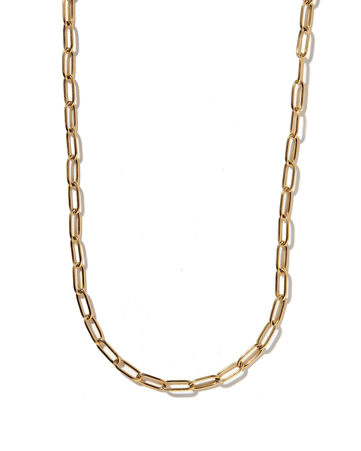 Necklace - Palmer Paperclip Gold - LINNY CO WholesaleMetals