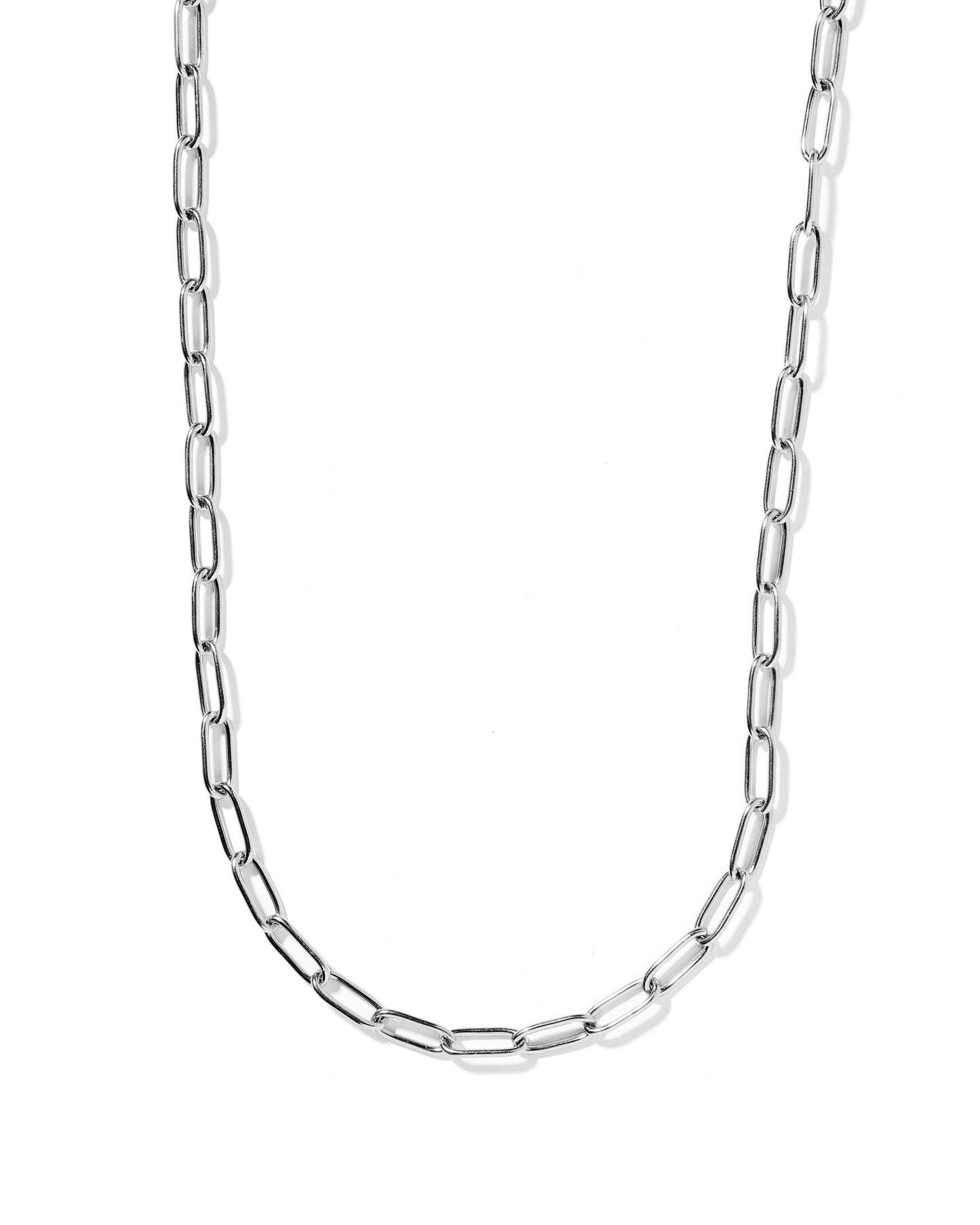 Necklace - Palmer Paperclip Silver - LINNY CO WholesaleMetals