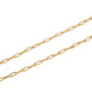 LINNY CO Palmer Paperclip Gold necklace for kids & little girls — hypoallergenic, waterproof stainless steel, detail.