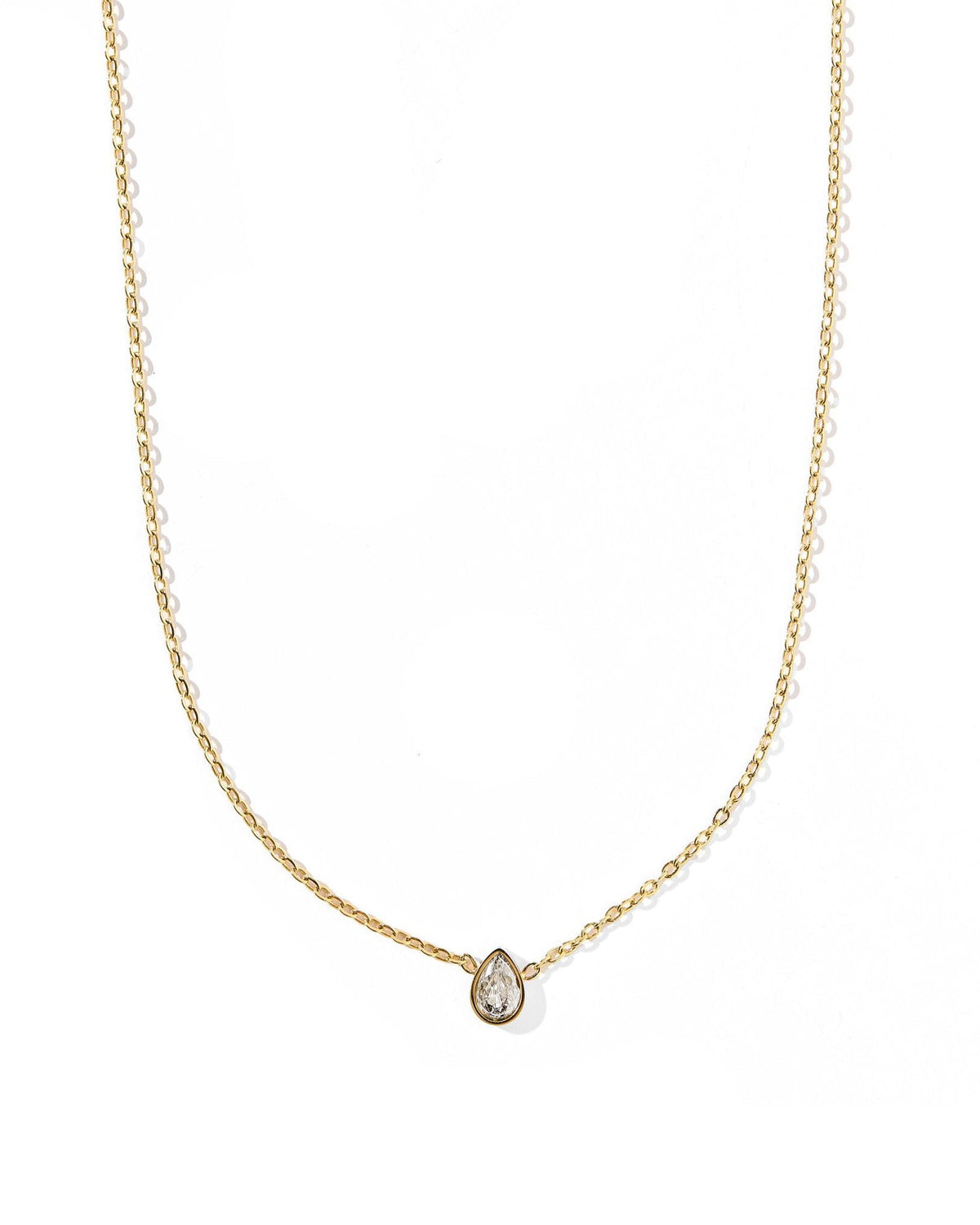 Necklace - Paloma Pear Drop Gold - LINNY CO WholesaleMetals
