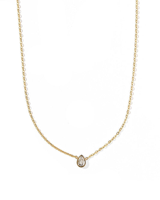 Necklace - Paloma Pear Drop Gold - LINNY CO WholesaleMetals