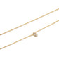 LINNY CO Paloma Pear Drop Gold necklace for kids & little girls — hypoallergenic, waterproof stainless steel, detail.