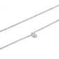 LINNY CO Paloma Pear Drop Silver necklace for kids & little girls — hypoallergenic, waterproof stainless steel, detail.