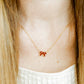 Necklace - Sadie Bow Maroon - LINNY CO WholesaleMetals