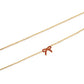 Necklace - Sadie Bow Maroon - LINNY CO WholesaleMetals