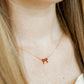 Necklace - Sadie Bow Maroon - LINNY CO WholesaleMetals