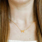 Necklace - Sadie Bow Orange - LINNY CO WholesaleMetals