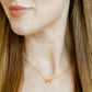 Necklace - Sadie Bow Orange - LINNY CO WholesaleMetals