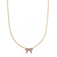 Necklace - Sadie Bow Purple - LINNY CO WholesaleMetals