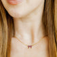 Necklace - Sadie Bow Purple - LINNY CO WholesaleMetals