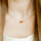 Necklace - Sadie Bow Red - LINNY CO WholesaleMetals