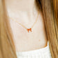 Necklace - Sadie Bow Red - LINNY CO WholesaleMetals