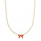 Necklace - Sadie Bow Red - LINNY CO WholesaleMetals