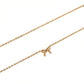 LINNY CO Sadie Bow Gold necklace for kids & little girls — hypoallergenic, waterproof stainless steel, detail.
